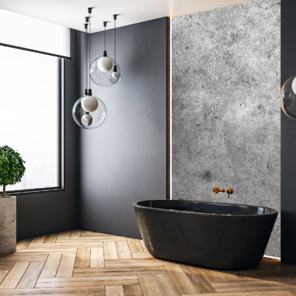 WANDFREUDE Duschrückwand Aus Aluverbundplatte – Individuell Nach Maß, Polierter Beton Look, Einfach Montierbar Ohne Bohren