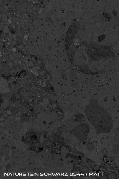 Duschrückwand Aluverbund Naturstein Schwarz - 8544 DINA4 Muster matt