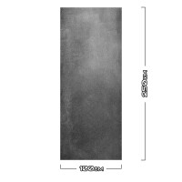 Duschrückwand Aluverbund Betonwand Schwarz -8566 100x250cm glänzend
