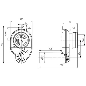 Urinal Absaugsiphon U0605