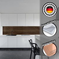 Küchenrückwand aus Aluverbund 3mm  - Buche Braun - 0928