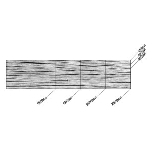 Küchenrückwand aus Aluverbund 3mm  - Holz Grau - 6488