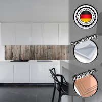 Küchenrückwand aus Aluverbund 3mm  - Holzbalken grau - 3368