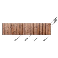 Küchenrückwand aus Aluverbund 3mm  - Holzdielen - 7938