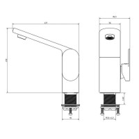 Waschtischarmatur + Vetil Futura Silber 03001