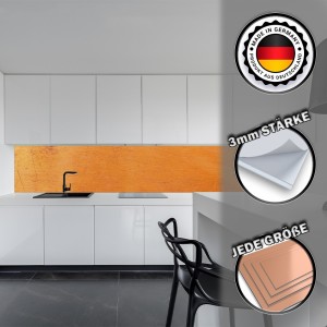 Küchenrückwand aus Aluverbund 3mm  - Wand Orange - 7890