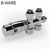 Mittelanschluss-Set Durchgangsform Chrom Armatur+Thermostatregler / B-Ware