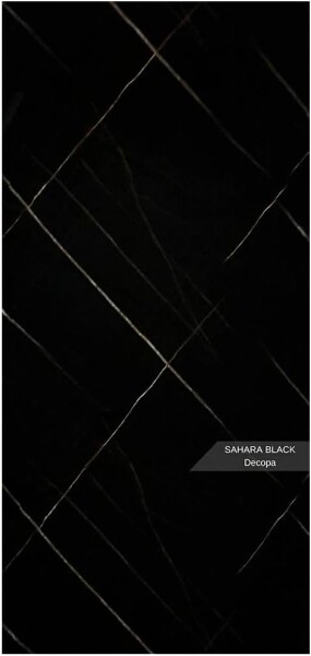 Duschrückwand Sahara Black in Marmor-Optik  - 122x244cm