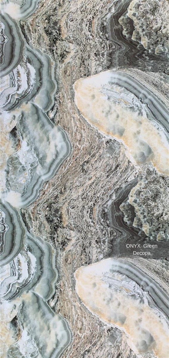 Duschrückwand Onyx Green in Marmor-Optik  - 122x244cm