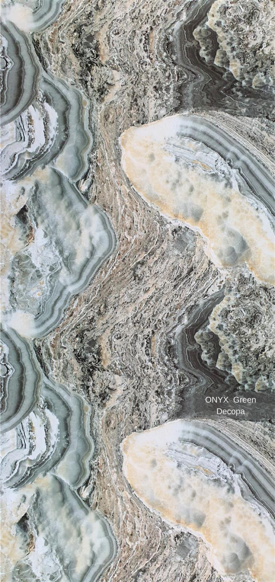 Duschrückwand Onyx Green in Marmor-Optik  - 122x244cm