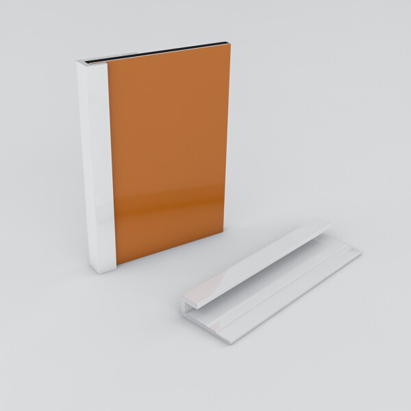 Abschlussprofil für 3mm Rückwand Weiß RAL9016 300cm