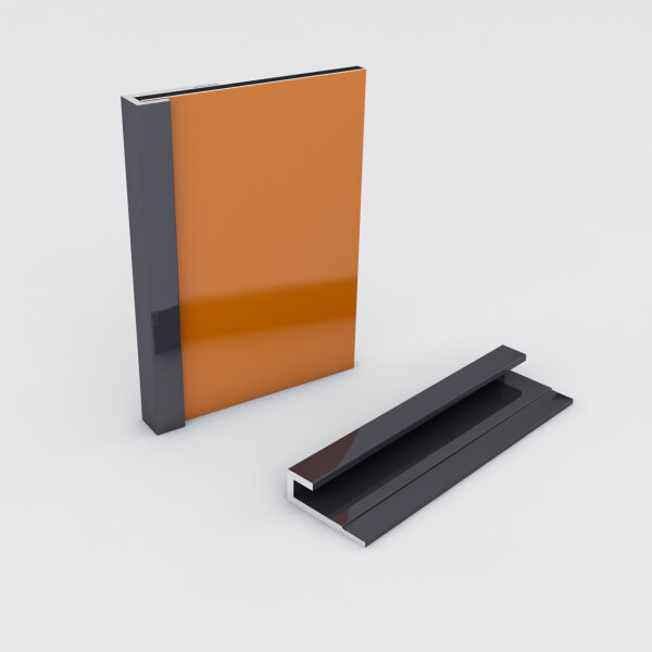 Abschlussprofil für 3mm Rückwand Anthrazit RAL7016 300cm