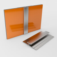Verbindungsprofil für 3mm Rückwand Silber-Eloxiert EV6