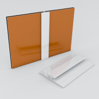 Verbindungsprofil für 3mm Rückwand Weiß RAL9016