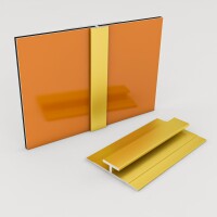 Verbindungsprofil für 3mm Rückwand Gold-Eloxiert 799