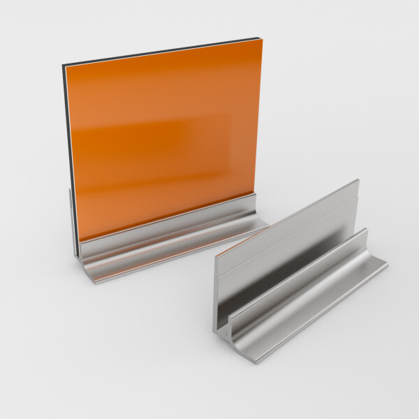 Sockelprofill für 3mm Rückwand Silber-Eloxiert EV6 300cm