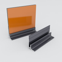 Sockelprofill für 3mm Rückwand Anthrazit RAL7016