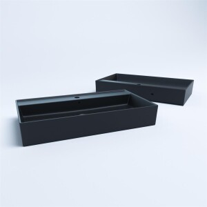 Keramik Waschtisch CL 80x45cm Schwarz-Matt