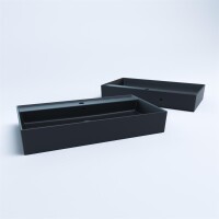Keramik Waschtisch CL 80x45cm Schwarz-Matt